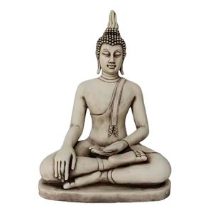 Buda meditando de poliresina terminado piedra de 69x46x100cm
