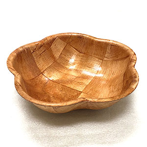 Bowl ondulado de bambú