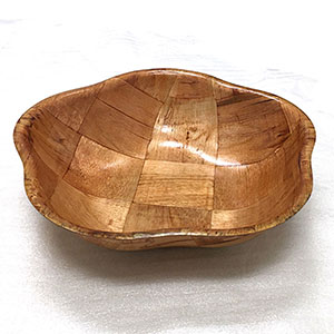 Bowl ondulado de bambú