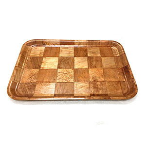 Charola rectangular de bambú