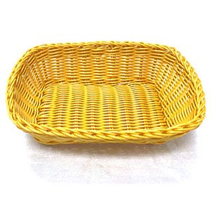 Canasta rectangular tejida