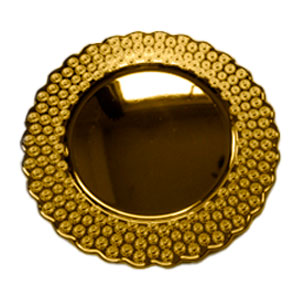 Plato de presentación dorado