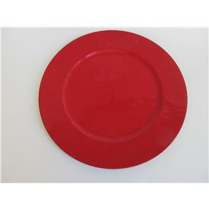 Plato de presentación de plástico rojo diseño grabado de 33x33x2cm