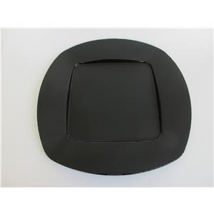 Plato de presentación cuadrado de plástico negro de 33x33x2cm