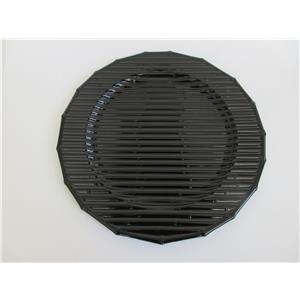 Plato de presentación de plástico negro diseño bambu de 33x33x2cm