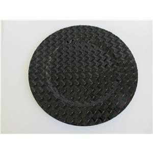 Plato de presentación de plástico negro diseño tejido de 33x33x2cm
