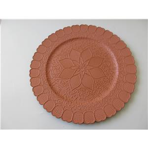 Plato de presentación de plástico nude diseño flores de 33x33x2cm