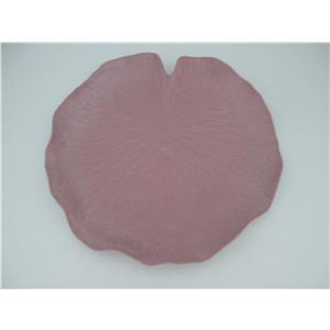 Plato de plástico rosa diseño hoja de 31x31x3.5cm