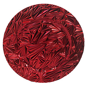Plato de presentación rojo