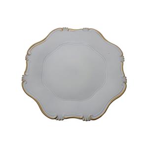 Plato de presentación blanco