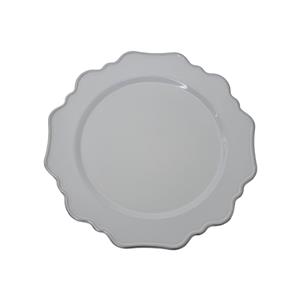 Plato blanco con orilla
