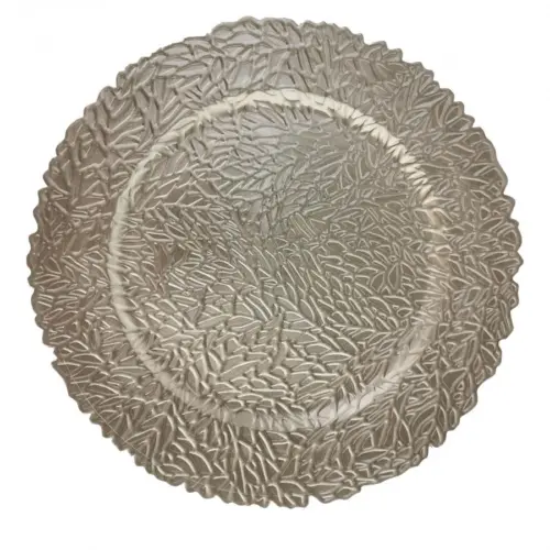 Plato de presentación diseño plateado de 33cm