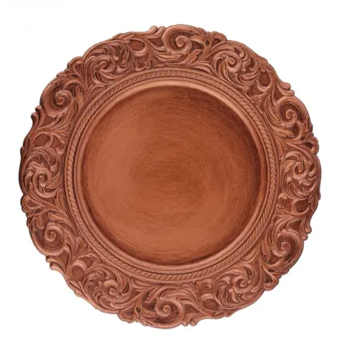 Plato de presentación de color cobre de 33cm