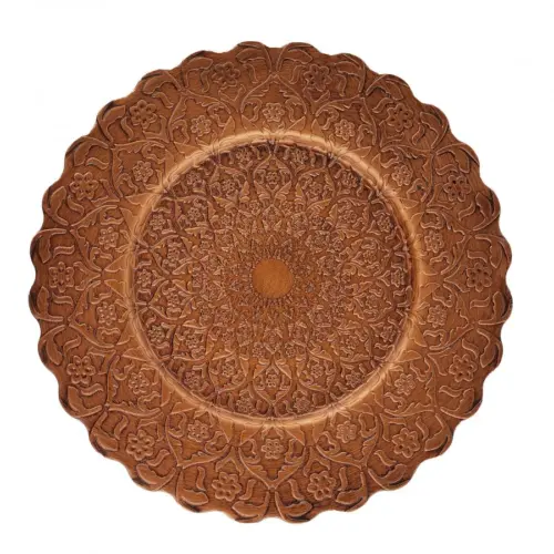 Plato de presentación diseño ottomano café claro de 33cm