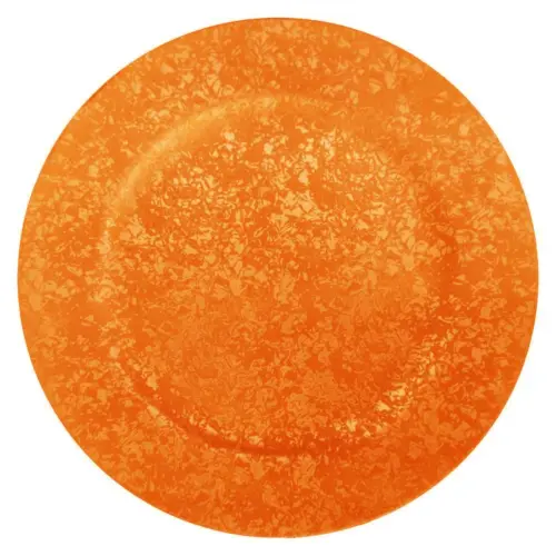 Plato de presentación naranja diseño jaspeado de 33cm