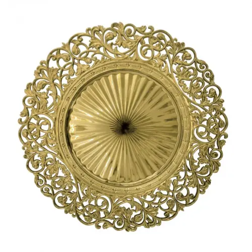 Plato de presentación dorado diseño guias de 34cm