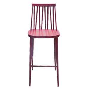 Silla de bar roja