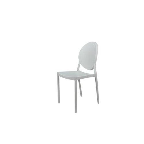 Silla de plástico blanca