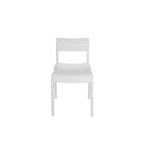 Silla de plástico blanca de 50.5x56x82cm
