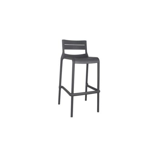 Banco de bar de plástico gris de 51×49.2x100cm
