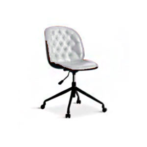 Silla de polipiel blanca