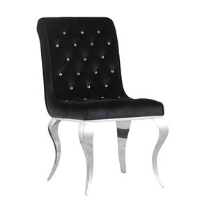 Silla de terciopelo negra