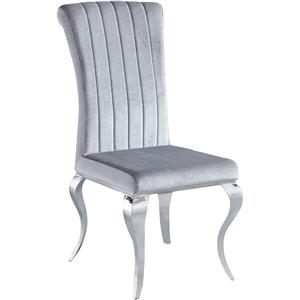 Silla de terciopelo gris