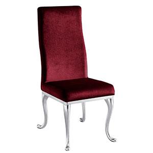 Silla de terciopelo vino