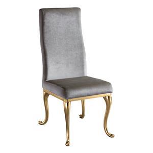 Silla de terciopelo blanca