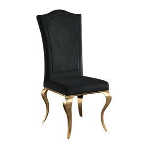 Silla de terciopelo negra