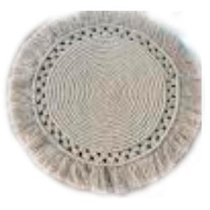 Mantel individual de macramé verde de 38cm