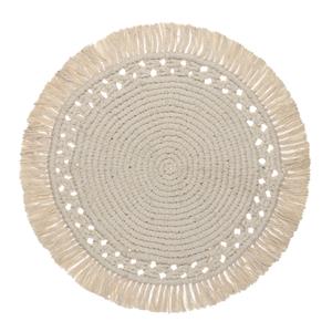 Mantel individual de macramé natural de 38cm