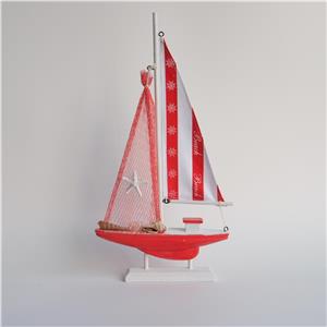 Velero rojo con blanco
