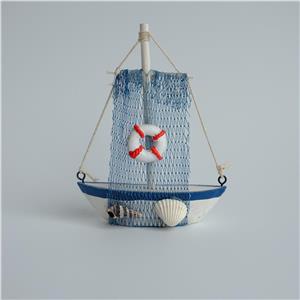 Barco azul con detalles