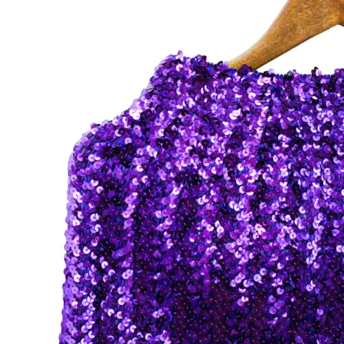 Falda de lentejuelas morada de 28x33x0.1cm