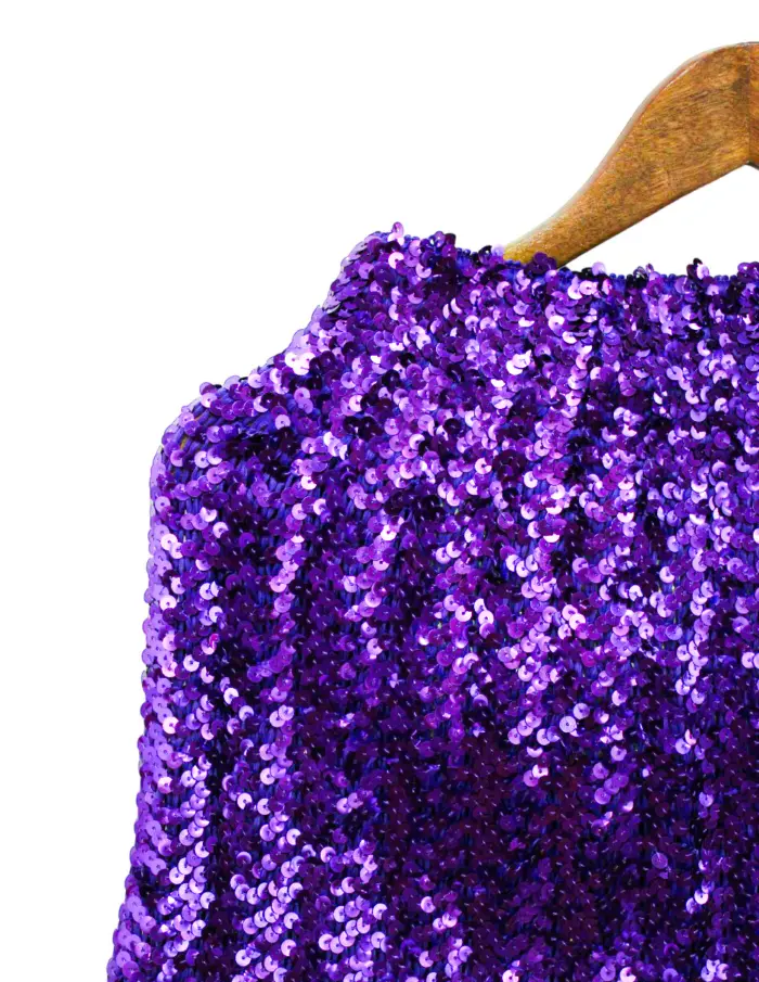 Falda de lentejuelas morada de 28x33x0.1cm - Image 2
