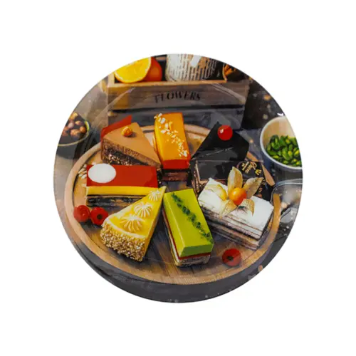 Plato de vidrio diseño