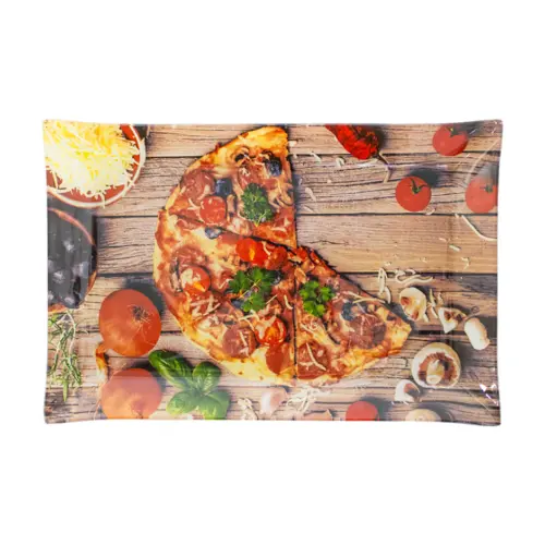 Plato de vidrio rectangular