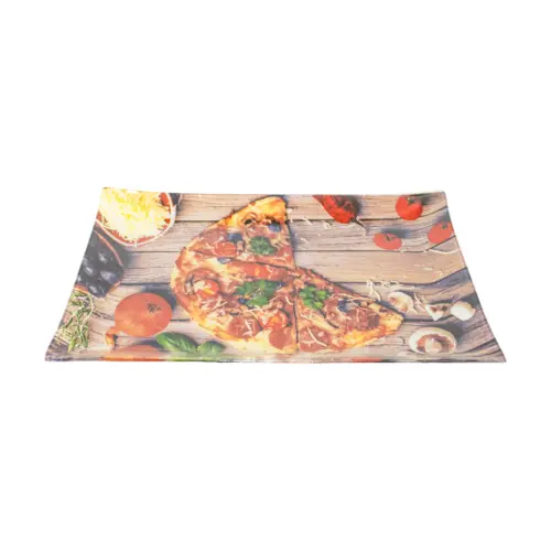 Plato de vidrio rectangular