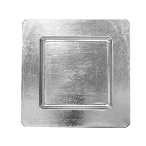 Plato de presentación cuadrado plata de 33 x 33cm plata