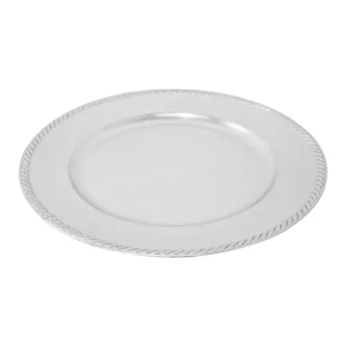 Plato de presentación plateado