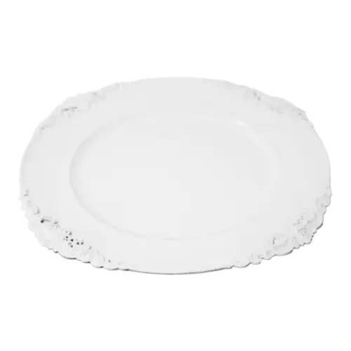 Plato de presentación blanco