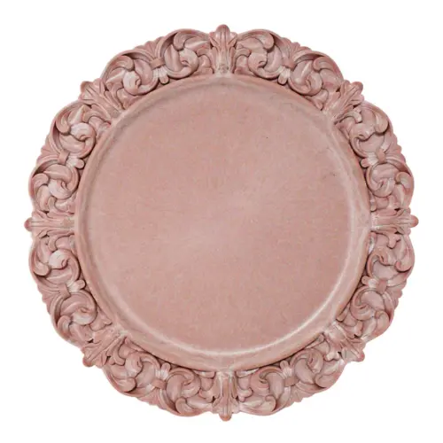 Plato de presentación color rosa 33x33x2cm