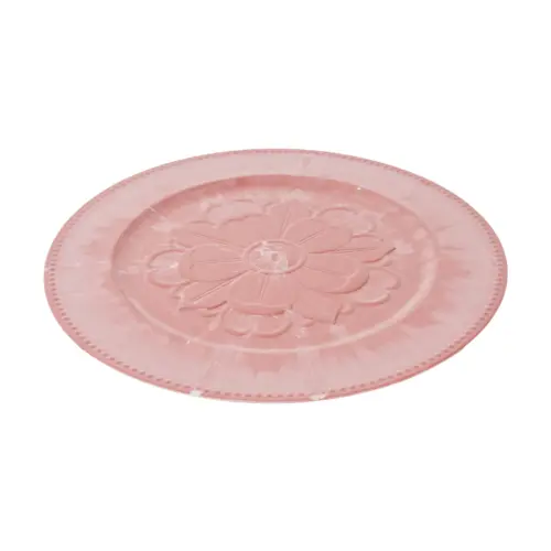 Plato de presentación rosa