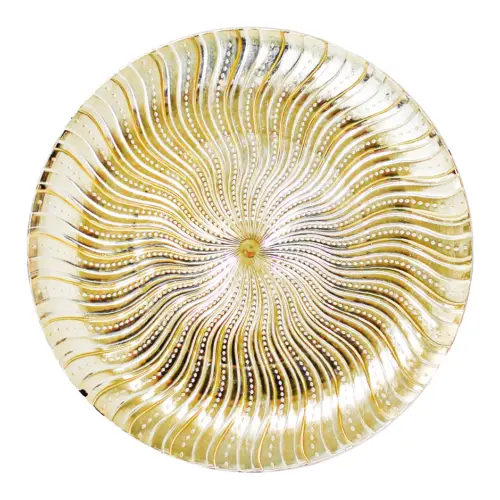 Plato de presentación dorado
