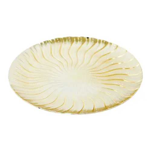 Plato de presentación dorado
