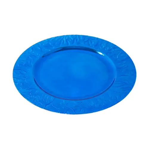 Plato de presentación azul