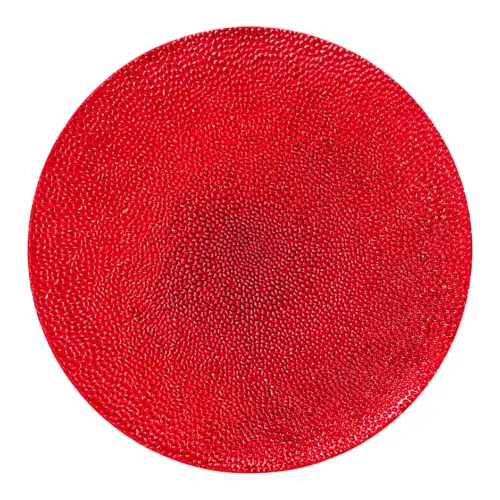 Plato de presentación rojo