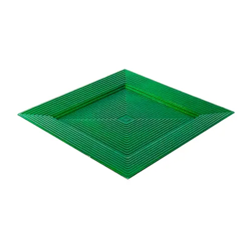 Plato de presentación verde