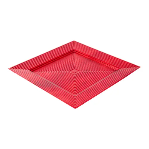 Plato de presentación rojo